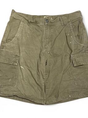 Y2K Oakley Green Paint Splatter Cargo Shorts